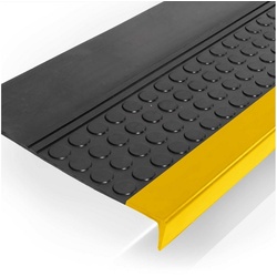 Stufenmatte Stufenschutz aus Gummi Treppenschutz Treppenmatte, ANRO, Rechteckig gelb|schwarz 30 cm x 120 cm