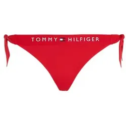 Tommy Hilfiger für Damen. UW0UW04497 Bikiniunterteil Vichy rot (L), Strandbekleidung, Nachhaltig, Recyceltes Nylon