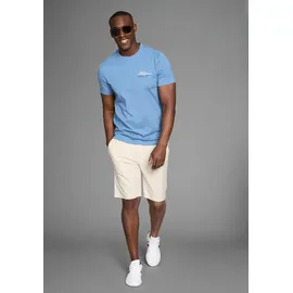 delmao T-Shirt DELMAO, Herren, Gr. 4XL (68/70), blau, Single Jersey, Obermaterial: 100% Baumwolle, bedruckt, slim fit, Rundhals, Shirts T-Shirt, mit dezentem Logo-Schriftzug im Club-Design