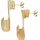 ELLI PREMIUM Ohrstecker Hänger Fächer Form Trend gold 925 1