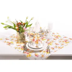 Sovie HORECA Tischdecke Alena aus Linclass® Airlaid 80 x 80 cm, 20 Stück Hochzeit Frühling Blumen