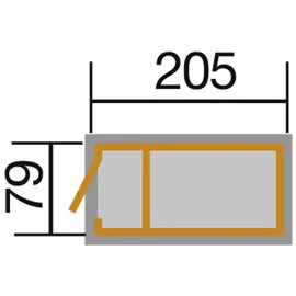 Weka Profi-Hochbeet 669  205 x 79 x 81 cm anthrazit