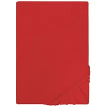 biberna 0077155 Jersey 140 x 200 - 160 x 200 cm rot