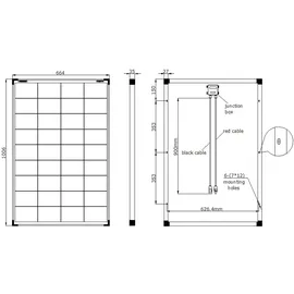 EnjoySolar enjoy solar Poly 100W 12V Polykristallines Solarpanel Solarmodul Photovoltaikmodul ideal für Wohnmobil, Gartenhäuse, Boot