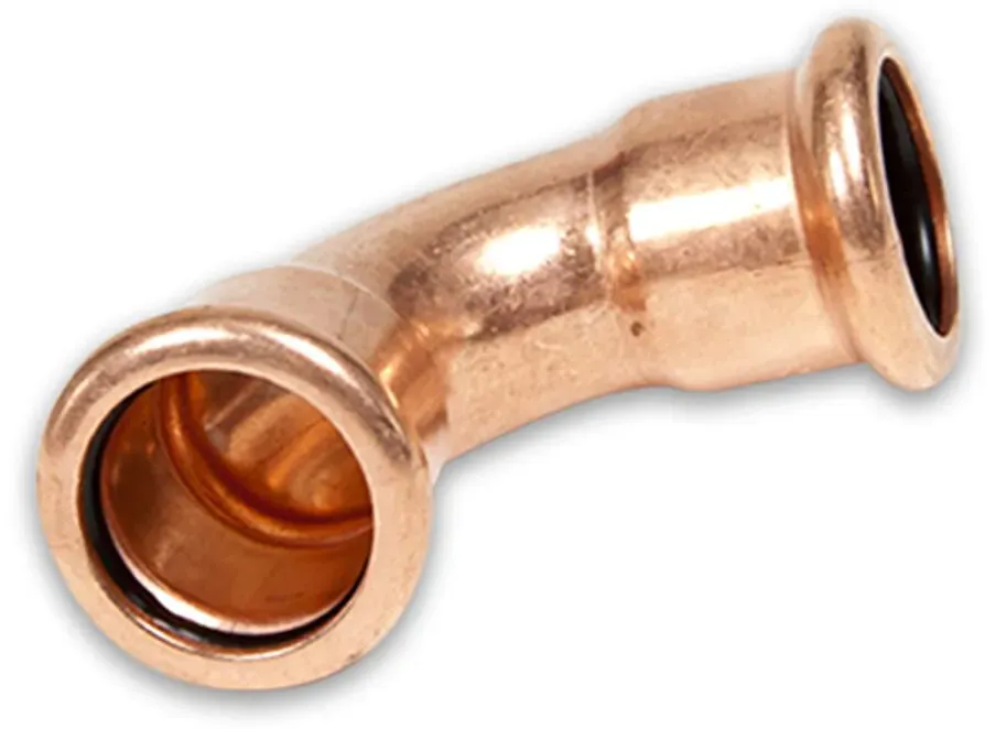 Kupfer Pressfitting Winkel 90°, Bogen, verschiedene Größen (Ausführung: 35 mm)