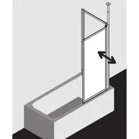 Kermi Vario 2000 Faltwand 1-flügelig V2FW10601422K 65,1-66,7x140cm, weiß, Kerolan Perl