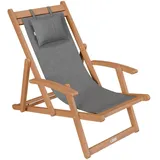 Juskys Sonnenliege Tavira 110 x 60 x 110 cm dunkelgrau
