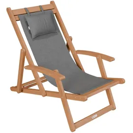 Juskys Sonnenliege Tavira 110 x 60 x 110 cm dunkelgrau