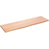 vidaXL Waschtischplatte Hellbraun 100x30x2 cm Massivholz Behandelt