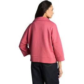 Tom Tailor Damen Boxy Fit Scuba Sweatjacke, rot, Uni, Gr. M