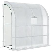 Outsunny Gewächshaus B/H/L: ca. 100x215x200 cm - Weiss