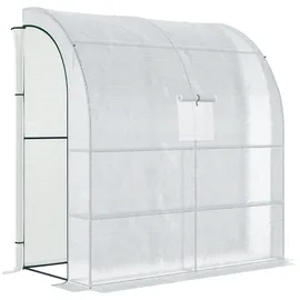 Outsunny Gewächshaus B/H/L: ca. 100x215x200 cm - Weiss