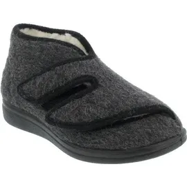 Fischer Markenschuh Klett-Hausschuh Schurwolle Grau 44