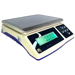 DSN-Waage mit einer Kapazität von 30 kg, 290x230mm und Schutzart IP44. Waage mit oberer Abdeckung aus Edelstahl für das Gastgewerbe.