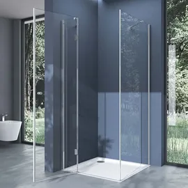 SoGood doporro Eck-duschkabine Eckdusche Duschabtrennung Esg-sicherheitsglas Klarglas inkl. Easy-clean-beschichtung - Klarglas