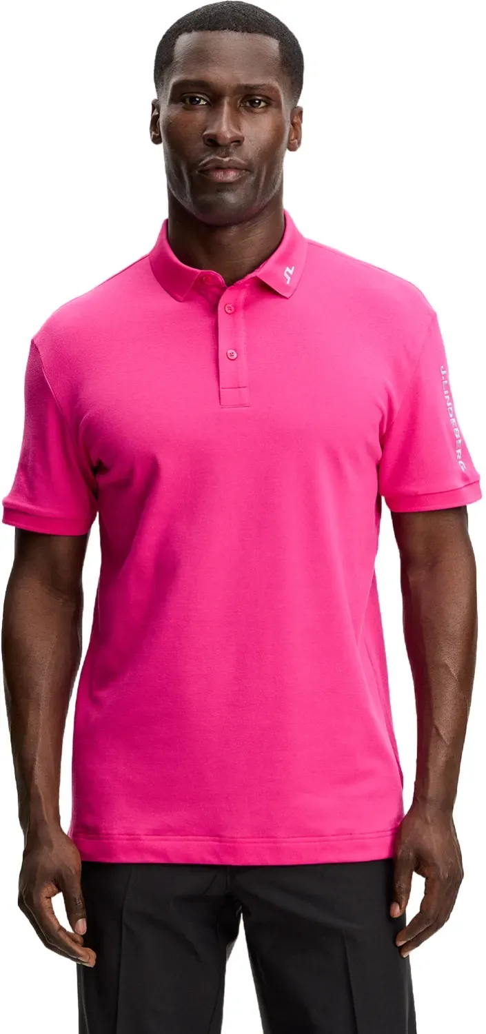 J. LINDEBERG Polo Tour Tech Pique, pink