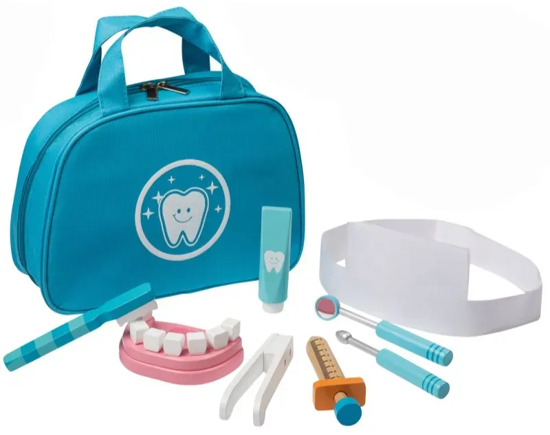 Jouéco Dentist Playset in Bag Set für Kinder 36 m+ 9 St.