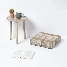 Homescapes Sitzkissen Morocco beige gestreift 40/40/8 cm