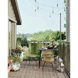 Kare Laterne Giardino Edelstahl/Glas Silver