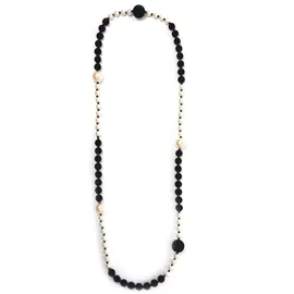 COLLEZIONE ALESSANDRO Lange Kette Amica schwarz / Glas