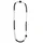 COLLEZIONE ALESSANDRO Lange Kette Amica schwarz / Glas
