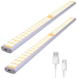 DTC GmbH Schrankleuchte Unterbauleuchte LED Schrankleuchte PIR-Bewegungssensor, LED-Nachtleuchten LED Unterbauleuchte 40CM 60LEDs