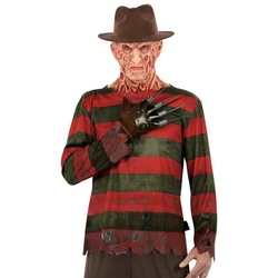 Smiffys Kostüm Freddy Krueger Kostüm-Set, Alles was Du für einen Nightmare on Elm Street brauchst! rot M