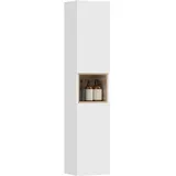 Homcom Badezimmerschrank 30 x 24 x 140 cm Weiß MDF