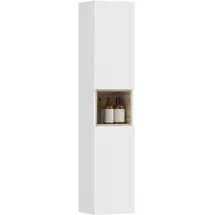 Homcom Badezimmerschrank 30 x 24 x 140 cm Weiß MDF