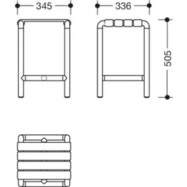 Hewi Duschhocker 801 senfgelb