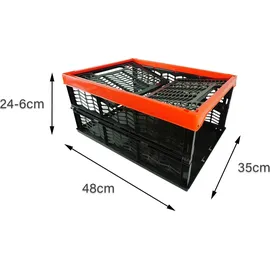 Novaliv Klappbox 30 L 6-tlg. Rot/Schwarz