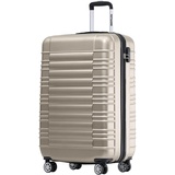 TRVLMORE Koffer & Trolleys - Handgepäck Koffer - Reisekoffer Mit Rollen - Handgepäck Trolley 55x40x20, Hartschalenkoffer Klein, Koffer Handgepäck 55x40x20 Leicht, Trolley Handgepäck, Suitcase, Sekt