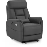 MCombo M MCombo Relaxsessel Elektrisch Verstellbar, Fernsehsessel Relaxsessel Massagesessel mit Liegefunktion, 7063 (Dunkelgrau) - Dunkelgrau