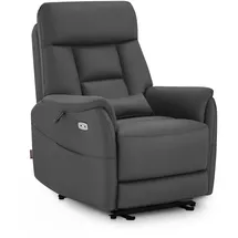 MCombo M MCombo Relaxsessel Elektrisch Verstellbar, Fernsehsessel Relaxsessel Massagesessel mit Liegefunktion, 7063 (Dunkelgrau) - Dunkelgrau
