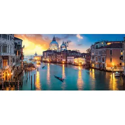 Leinwandbild BÖNNINGHOFF "Venedig", blau (farbe bild(er): blau), B:200cm H:90cm T:3,5cm, MDF, Papier, Bilder