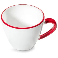 Gmundner Keramik Rubinroter Rand, Cappuccino Tasse (0,16L)