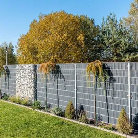zaunzu® Sichtschutzstreifen Rattan 26 m Anthrazit