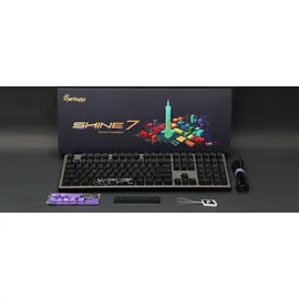 Ducky Shine 7 (DE, Kabelgebunden), Tastatur, Grau