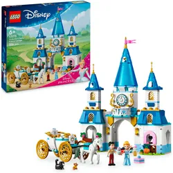 Konstruktionsspielsteine LEGO "Cinderellas Schloss und Pferdekutsche (43275), LEGO Disney Princess", bunt, Spielbausteine, Kinder, Made in Europe