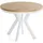 WFL GROUP Runder Ausziehtisch 80-130 x 77 cm Hellbraun/Weiß