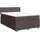 vidaXL Boxspringbett mit Matratze Dunkelbraun 140x200 cm Stoff