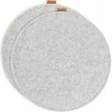 MIQIO Sitzkissen 40 x 40 x 5 cm grau 2-tlg.