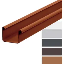 Inefa Dachrinne Kunststoff Kastenrinne 200 cm NW 83 Braun