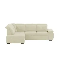 smart Ecksofa mit Kopfteilverstellung Tamara ¦ creme ¦ Maße (cm): H: 90