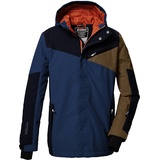 KILLTEC Jungen Skijacke/Funktionsjacke mit Kapuze und Schneefang KSW 387 BYS SKI JCKT, dunkel stahlblau, 176,