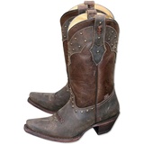 Damen Western Cowboy Biker Leder Stiefel Boots »WBL-27« Braun - Braun - 37