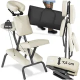 Tectake tectake® Massagestuhl, klappbar, gepolsterte Beinablagen, 80 x 50 x 105 cm