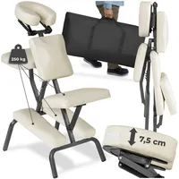 Tectake tectake® Massagestuhl, klappbar, gepolsterte Beinablagen, 80 x 50 x 105 cm