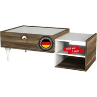 Moebel17 Couchtisch Destina Weiß Walnuss