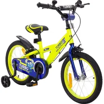 ACTIONBIKES MOTORS Actionbikes Kinderfahrrad Turbo 16 Zoll Stützräder, V-Brake-Bremsen, Lenker-/Kettenschutz, Klingel